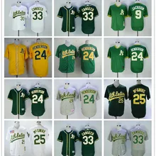 Мужская футболка с базовым плеером в стиле Окленд Рикки Хендерсон Реджи Джексон Марк Mcgwire Jose Canseco FLEX& Cool