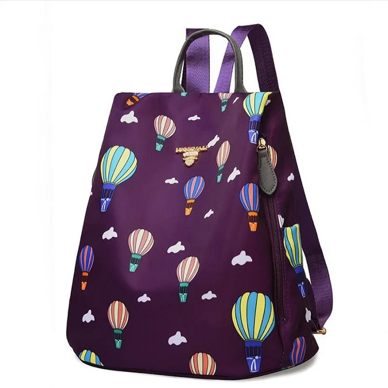 

School Backpack New Nylon Waterproof School Bag Women's Sports and Leisure Bag Short Distance Large Capacity Portable Handbag