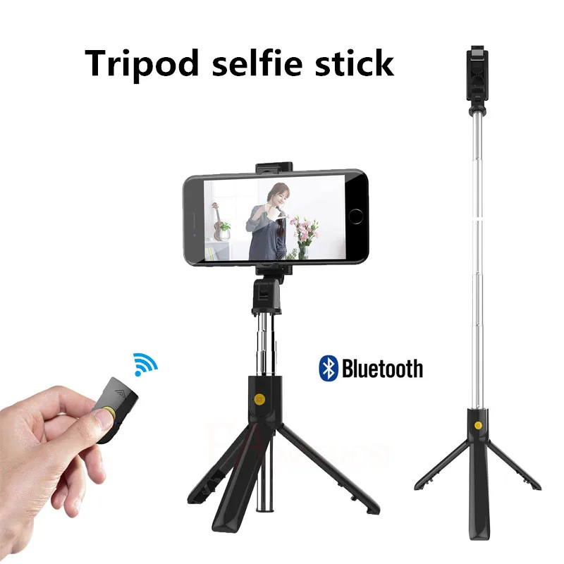 

3 in 1 Wireless Bluetooth Selfie Stick for iphone/Android/Huawei Foldable Handheld Monopod Shutter Remote Extendable Mini Tripod