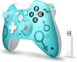 [2021 Newest Version] Wireless Controller, W&O Wireless PC Gamepad with 2.4GHZ Wireless Adapter, Compatible with Xbox One/One