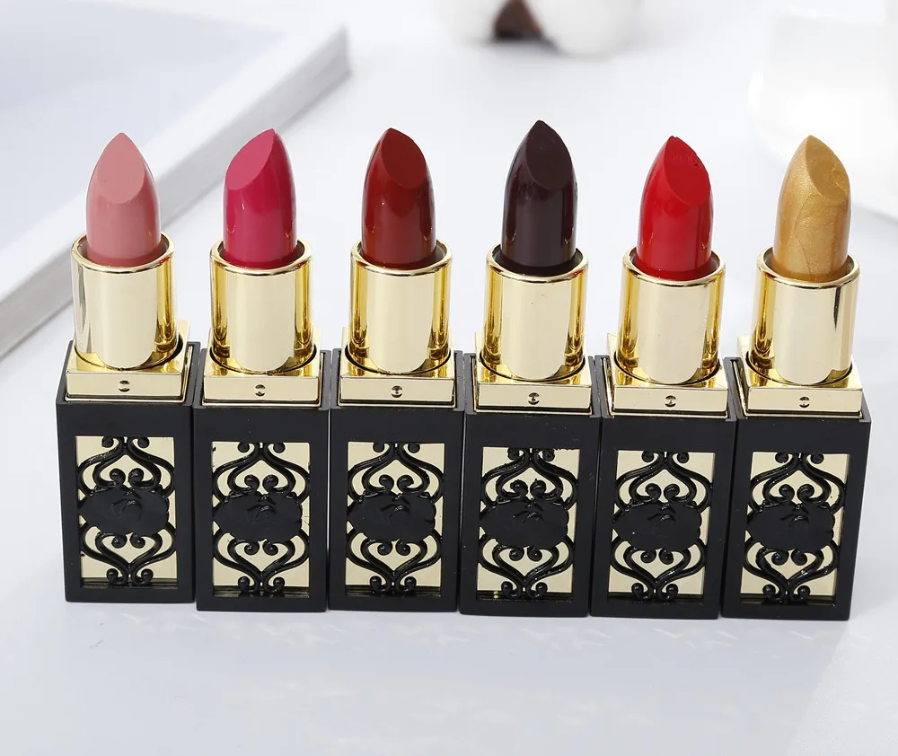 12 Colors Long Lasting Lipstick Mate Batom Glitter Waterproof Matt Lip Stick Nude Make Up Lips Makeup Teayason |