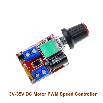 

Mini Wide Voltage DC Motor PWM Governor 3V 6 12 24 35V Speed Switch LED Dimmer 5A