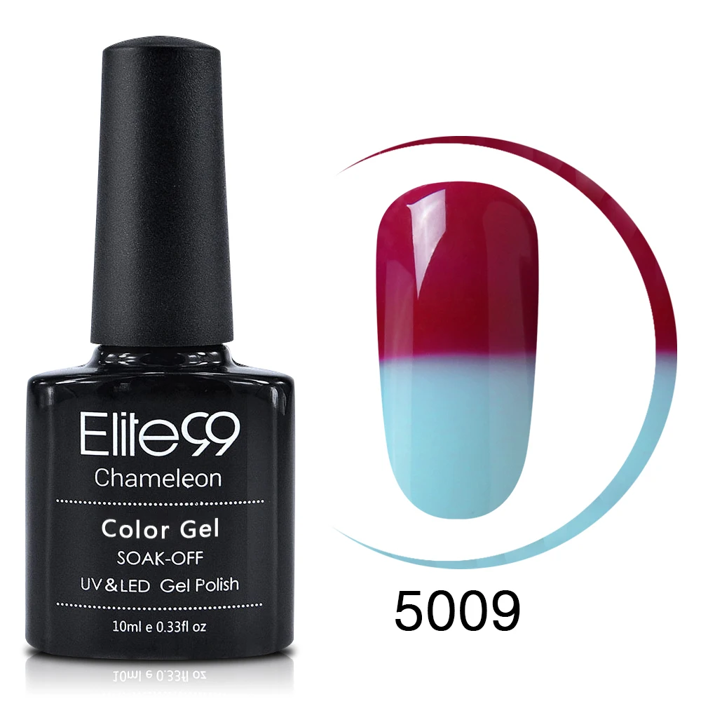 Elite99 10 мл термальный Цветной Гель-лак замочить от температуры гель для изменения цвета лака для ногтей Гибридный лак для гелей маникюр