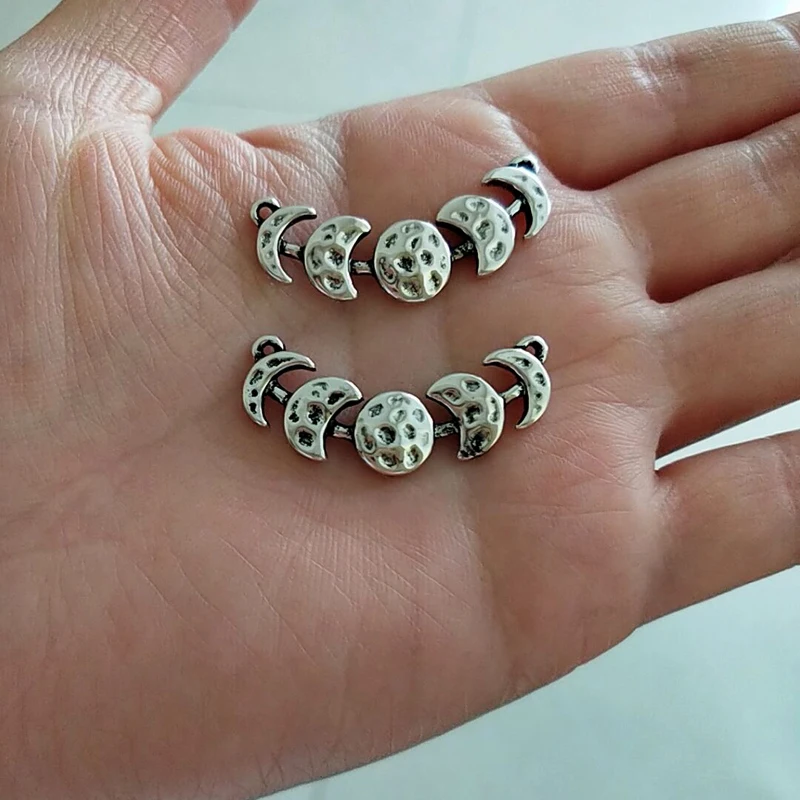 hzew 50pcs Vintage Moon Change Pendant  For Women  Eclipse  Moon charm Jewelry