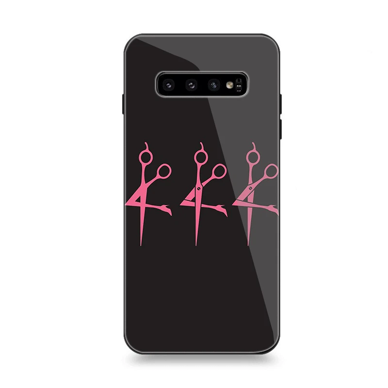 Чехол для телефона Стекло для samsung A70 A50 A30 A40 A20 A60 A10 S7 край S8 S9 S10 Plus Note 8 9 крышка парикмахер Ножницы - Цвет: G12