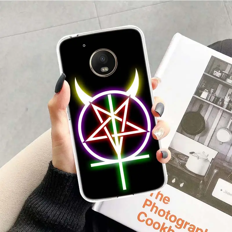 TR280-8 Рогатый сатаны чехол для Motorola Moto G7 G6 G5S G5 E4 плюс G4 E5 играть X4 Мощность TPU с рисунком индивидуальная крышка телефона - Цвет: TR280-8