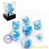 Bescon Snowflake Polyhedral Dice Set, Snowflake Poly RPG Dice set of 7 3