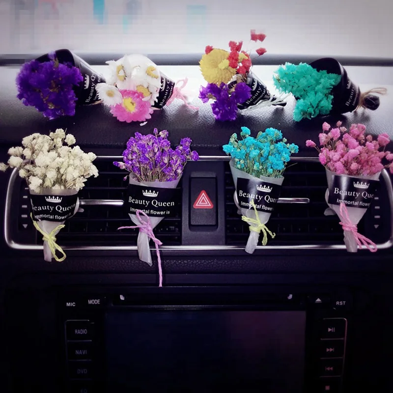 Новая мода салона автомобиля освежитель воздуха креативный вечный цветок Кондиционер Выход зажим для ароматизатора красивые узоры аромат