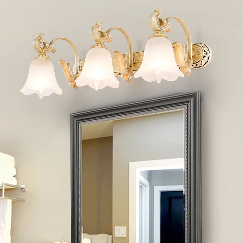 Настенный светильник Европейский зеркальный для ванной комнаты светодиодный