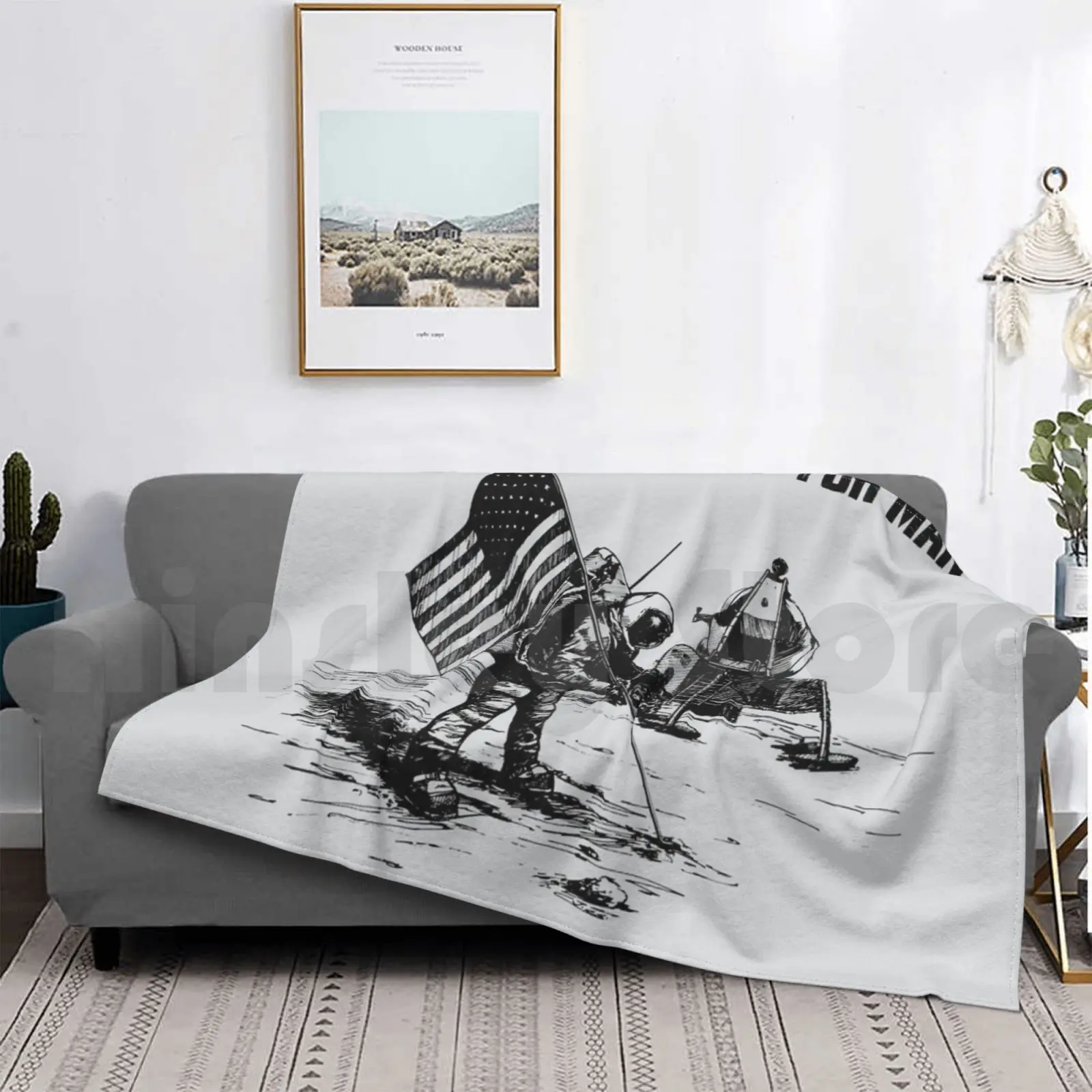 

Модное одеяло с посадкой на луну, Нил Armstrong, астронавт, Космический человек, Нил