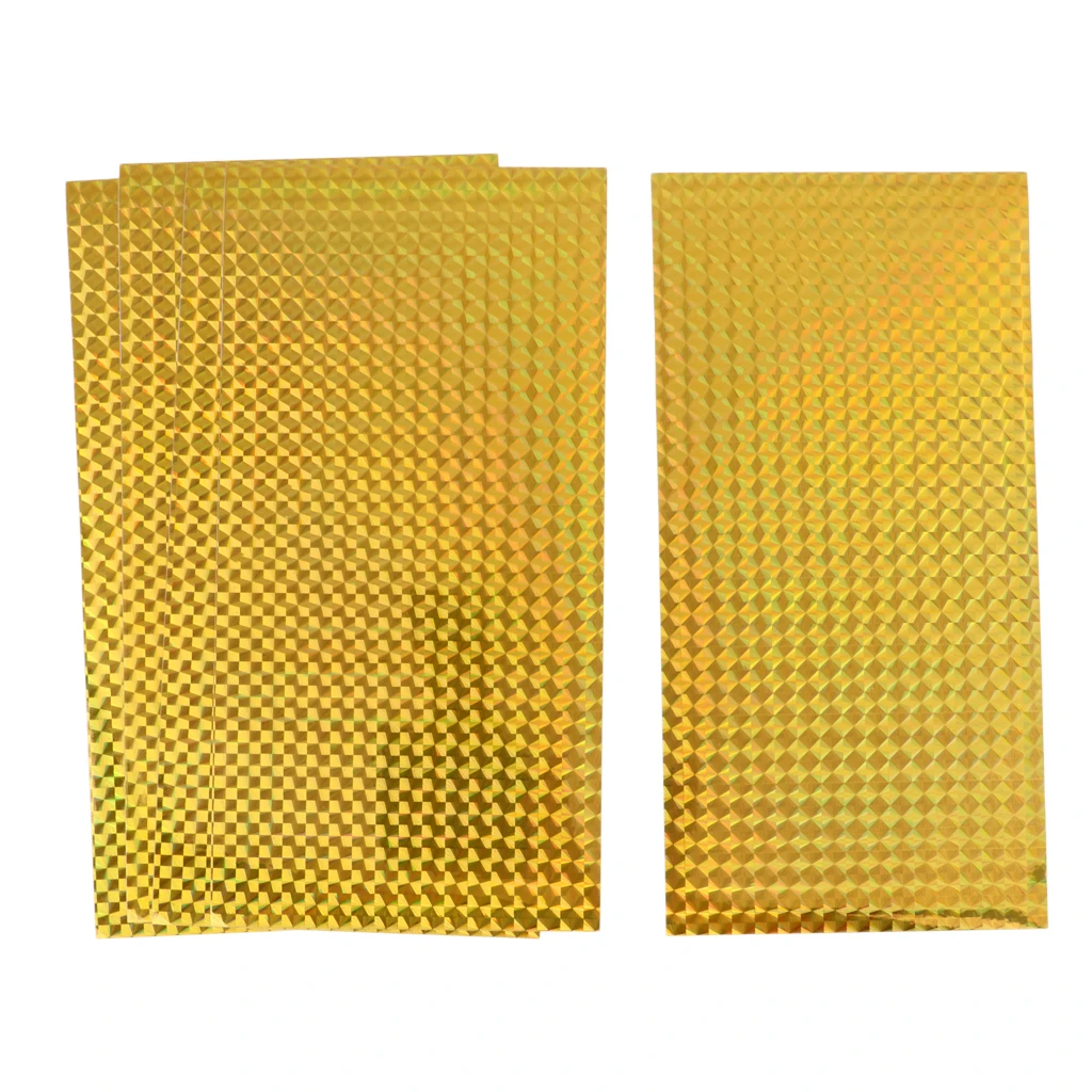 10 Pieces Fishing Lure Tape Craft Adhesive Tape High Quality Hologram Paper Fishing Lures Making Material