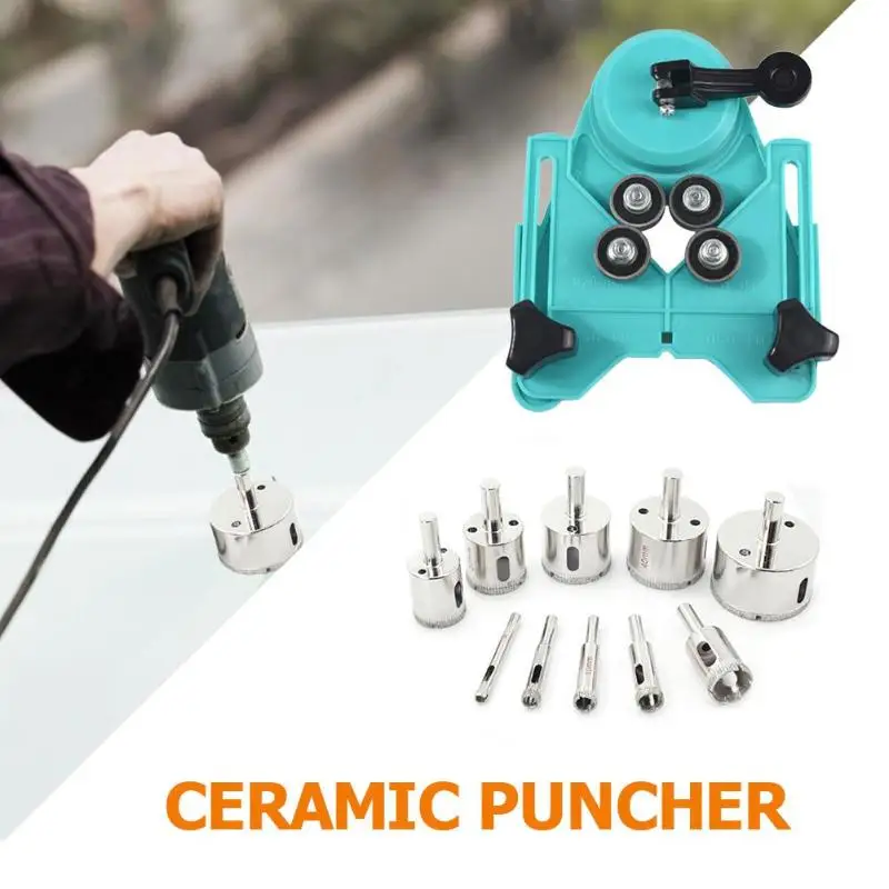 

Woodworking Drill Hole Saw with Tile Positioner Glass Emery Ceramic Diamond Hole Opener Durable Metal Twist Drill Bits