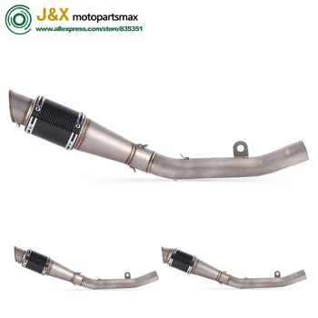 

Motorcycle Full Exhaust Mffler Escape System Contact Middle Link pipe DB Killer Slip On for Kawasaki Z800 Z 800 2013-2017