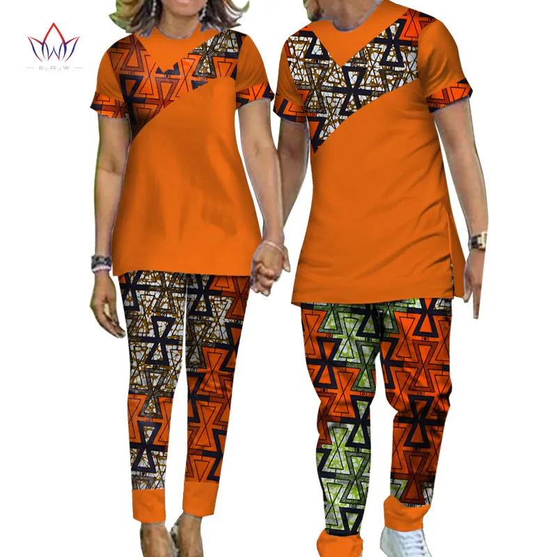 2020 Осенняя африканская одежда для пары 2 предмета влюбленных пар принт Дашики