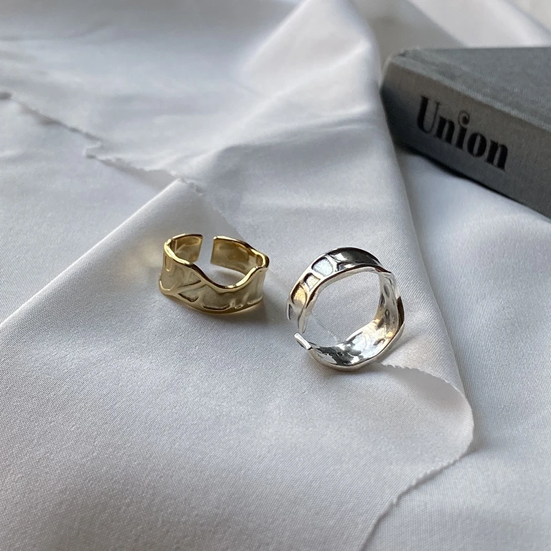 LouLeur Настоящее серебро 925 пробы, кольцо неправильной формы, высокое качество, минималистичное модное кольцо для пары, для женщин, Western Fi