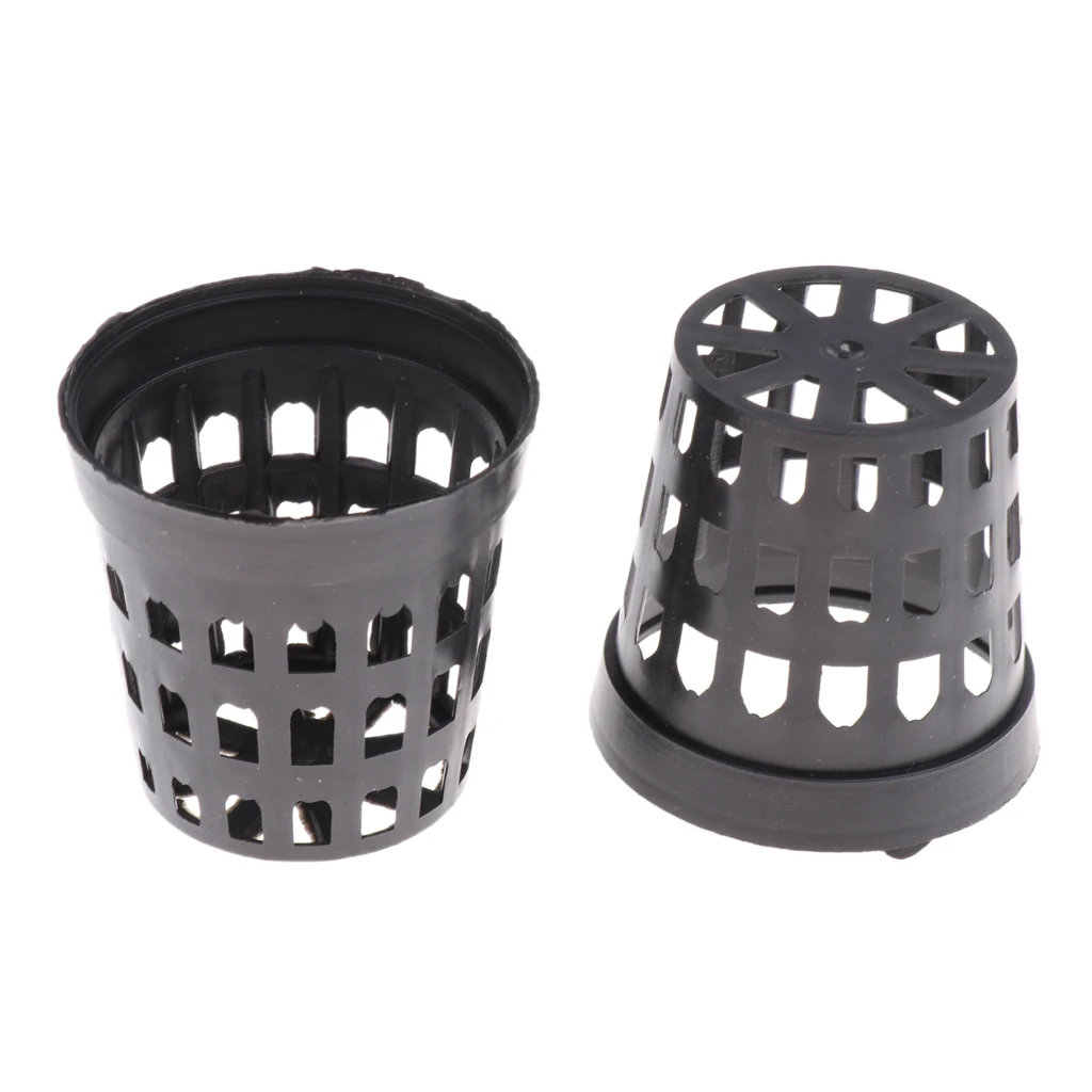 50 Pcs Plastic Pot Baskets Aquarium Aquatic Water Plant Grass Cultivate