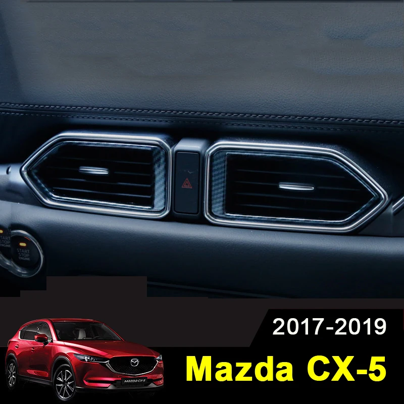 For Mazda CX-5 CX5 CX 5 2017 2018 2019 Car Dashboard Air Vent Trim Cover Outlet Bezel Frame Garnish Molding Surround Accessories |