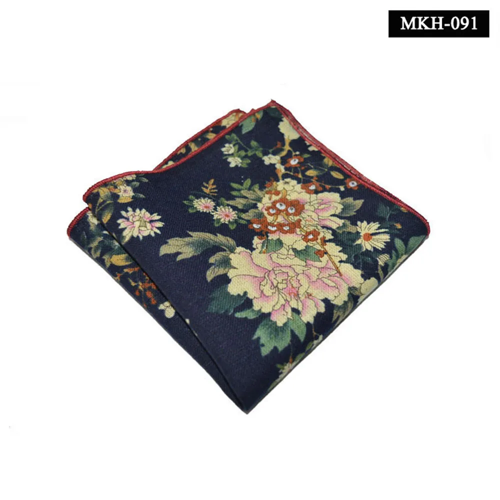 Мужской формальный Карманный квадратный цветочный платок с принтом вечерние аксессуары платок