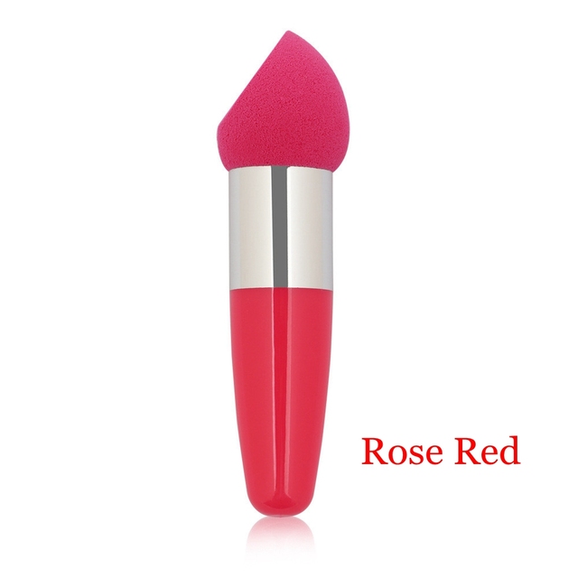 Women Beveled Head Makeup Sponge Foundation Powder Sponge Beauty Cosmetic Puff Face Makeup Brushes Tools with Handle