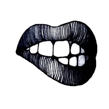 

NEW 1PCS Temporary Tattoos Stickers Little Vintage Waterproof Women Long Tongue Image Harajuku Punk Decals Tattoos Sticker