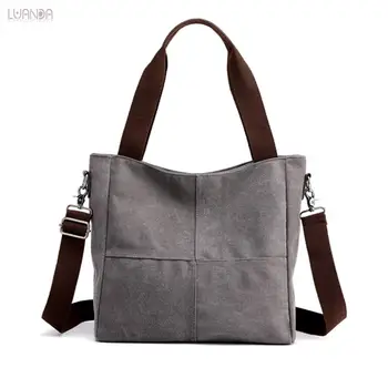

Fashion Canvas Totes Casual Female Handbag High Quality Women Bag Designers Brand Simple Lady Shoulder Messenger Bags For Women