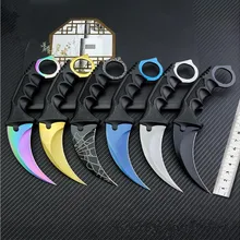 Стальные коготь ножи Karambit охотничий нож CS GO Тактический коготь Шейный нож Походный походный Открытый охотничий нож для самообороны
