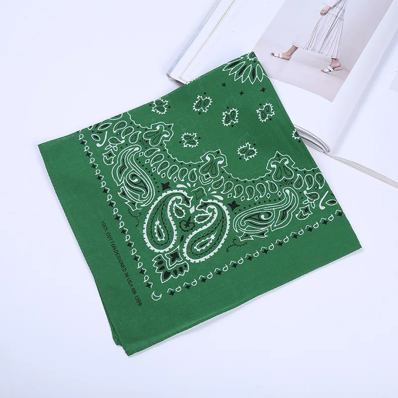 Cashew flowers cotton 55 cm square hip-hop dance multicolored spot Bandana scarf factory wholesale