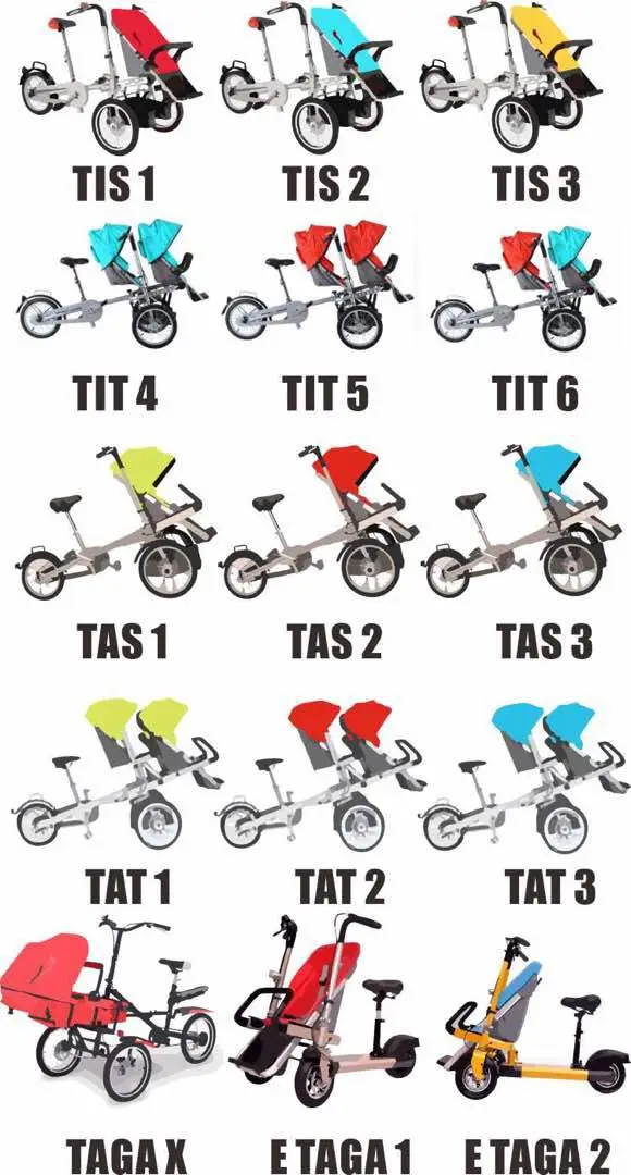 2 в 1 детская коляска, велосипед taga Nucia twins, двухместный велосипед для матери и ребенка, велосипед для матери и ребенка - Цвет: 99999