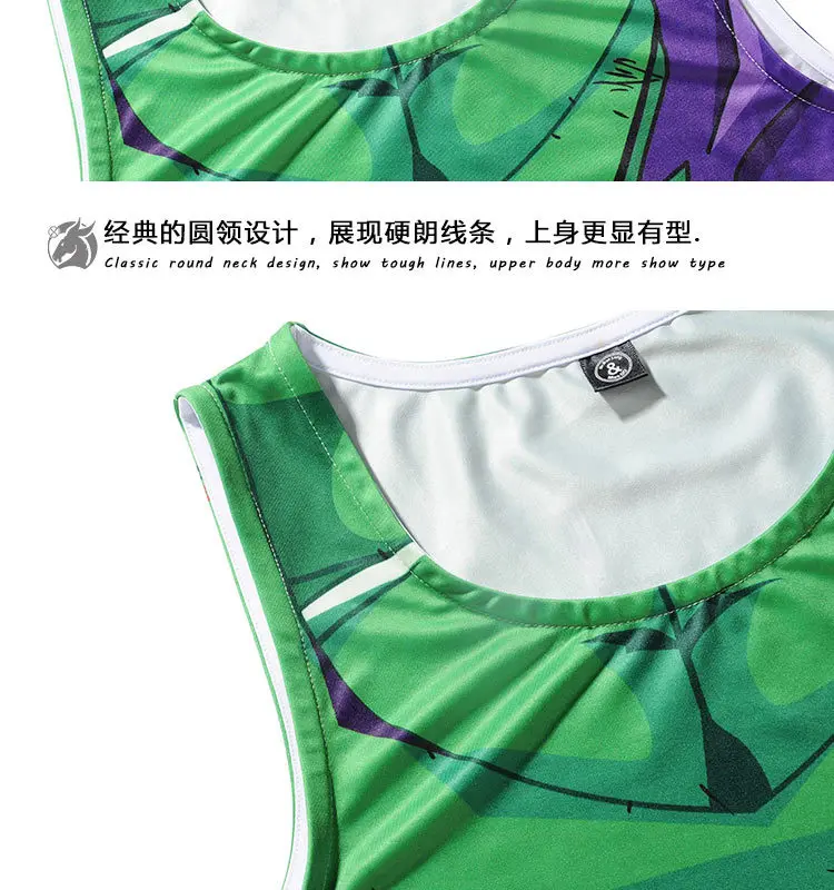 Amazon Hot Selling Summer New Style Digital 3D Anime Digital Printing Vest Men Tight Sports Base