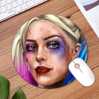 

Hot Sale Harley Quinn Pattern Mouse Pad Round Mousepad Office Mice Pad Rubber Home Computer Anti-slip Table Mat Study Room PC