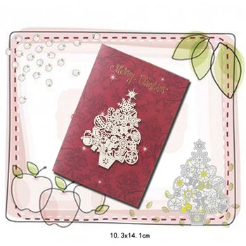 

Christmas Trees and snowman Metal Cutting Dies Frame Craft Embossing Stencil for Handmade Paper Card Making Scrapbooking
