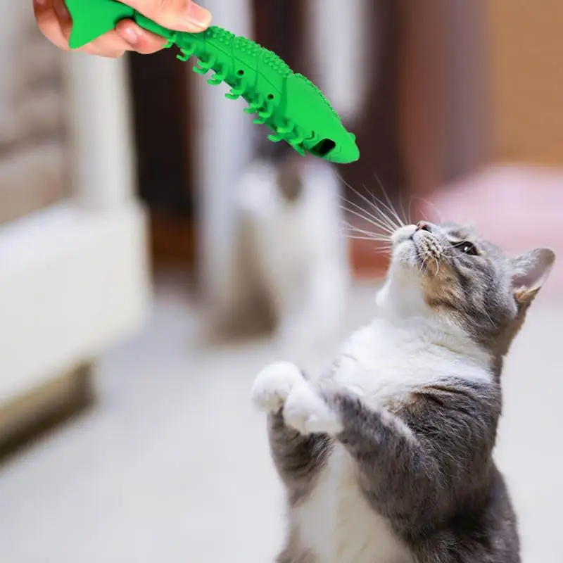 Зубная щетка для кошек кошачья мята игрушка укуса чистящая зубная палочка