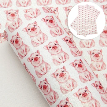 

David accessories 20*34cm Fine Glitter Faux Synthetic Leather Fabric DIY Bow Bag Craft Supplies Faux Leather Sheets,1Yc10407