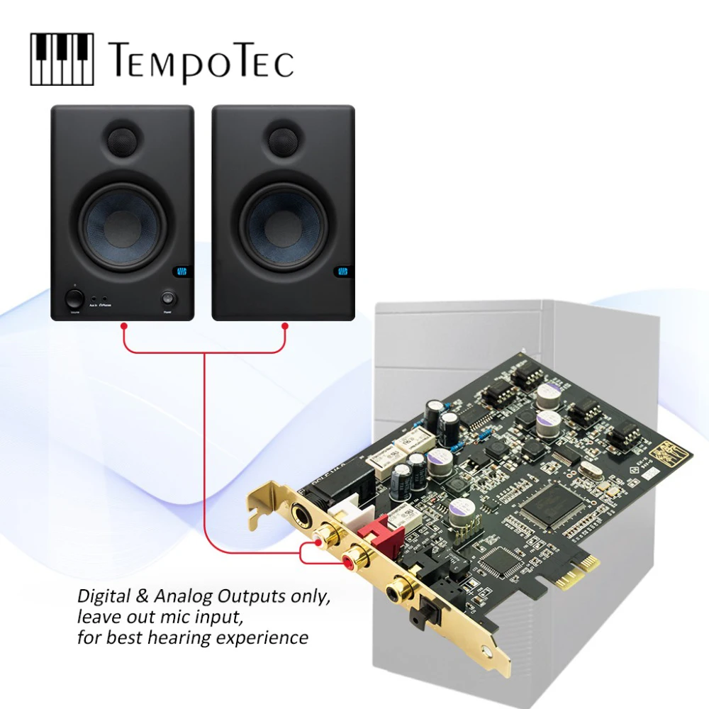 TempoTec(V1-A)+ Serenade PCI-E, HIFI PCM& DSD 256 плеер Поддержка Bluetooth LDAC AAC APTX IN& OUT USB DAC для ПК с ASIO AK4377ECB