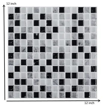 

12"x12" 3D Waterproof Kitchen Backplash Sticker Wallpaper Tiles Peel and Stick Wall Tile Sticker
