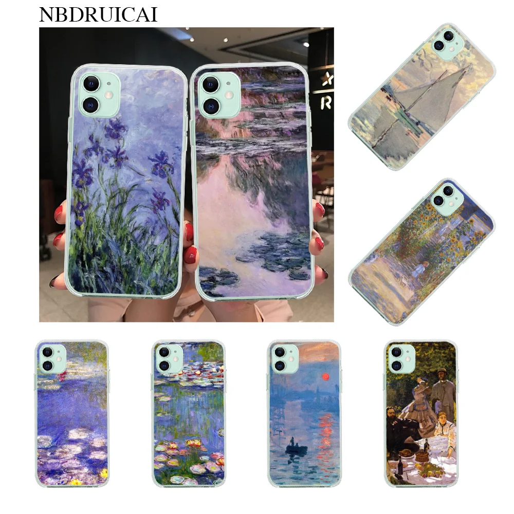 Чехол для телефона NBDRUICAI Клод Моне картина маслом Подсолнух iPhone 11 pro XS MAX 8 7 6 6S Plus X 5S