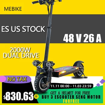 

Dual Electric Scooter 48V2000W Strong Power Skateboard 100km Long Distance Lithium Battery Electric Kick Scooter электро самакат