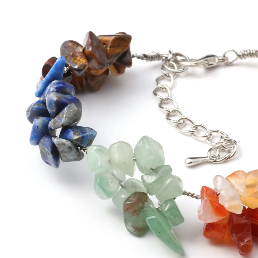 

New Hot Stainless Steel Stone Bracelets Jewelry Gift Natural Gems Stone Tiger Eye Lapis Lazuli Wristband Bracelets Bangles 19cm