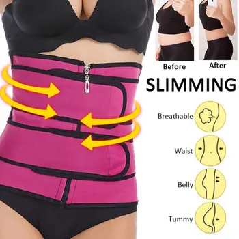 

Waist Trainer Thermo Sweat Belt Bodysuits Corset Body Shapers Slimming Belt Fat Burning Fitness Modeling Strap 4 Colors