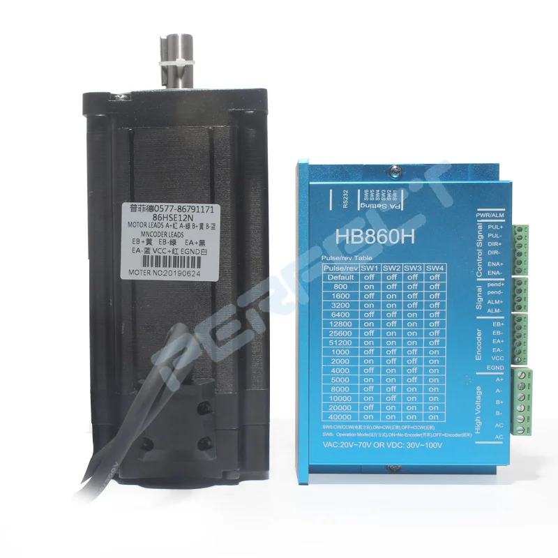 Nema 34 12N. m замкнутый контур шагового двигателя комплект Hybird Серводвигатель HB860H+ 86HSE12N 12N 182 мм 86 2 фазы шагового двигателя
