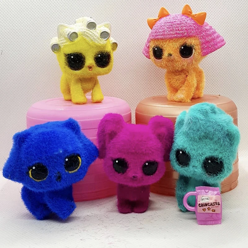 LOL surprise-muñecas de Mascota de peluche, plumas de lavado con agua caliente, se puede ver como se ven las mascotas, el mejor regalo de fiesta de cumpleaños para niñas