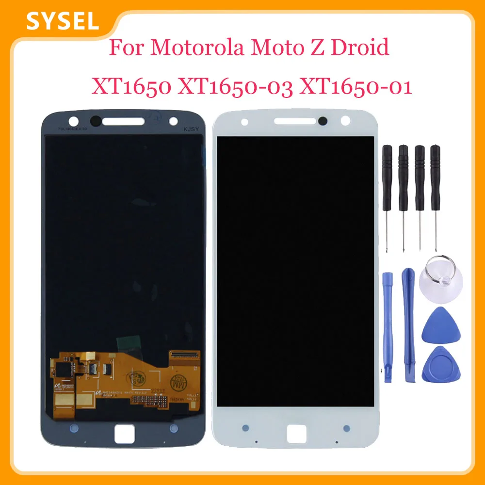 5 ''ЖК дисплей для Motorola Moto Z Droid XT1650 01 Lcd экран дигитайзер с сенсорной панелью