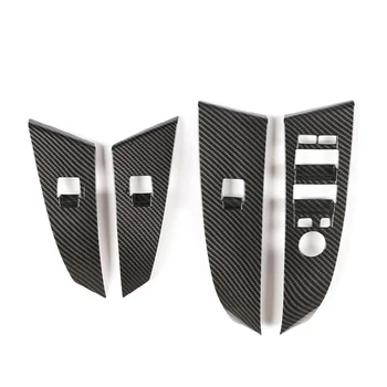 

1 Set Car Interior Door Window Lift Switch Button Panel Cover Trim Accessories For BMW 5 Series E60 E61 2004-06 DIY Item