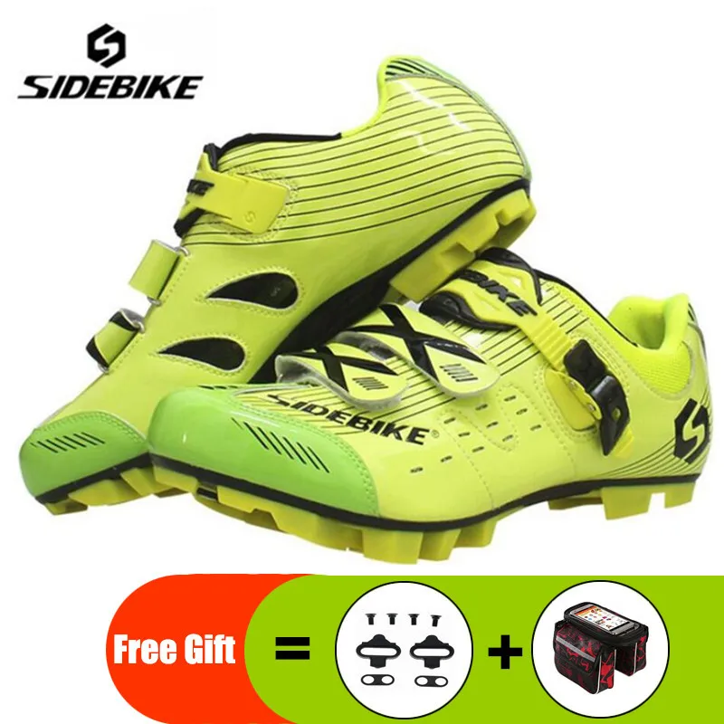 add gift Sidebike MTB велосипедные туфли добавить педаль Набор для мужчин на открытом воздухе горный велосипед обувь Sapatilha Ciclismo для велоспорта обувь для отдыха на природе совместим с система spd - Цвет: add gift