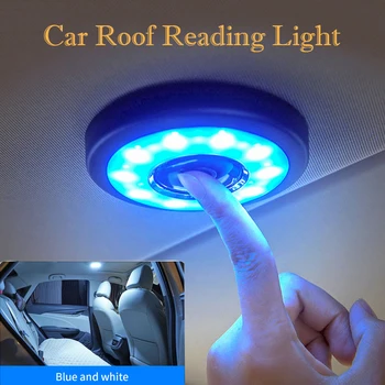 

Wireless Led Usb Car Interior Ceiling Dome Reading Light Roof Magnet Lamp Car Styling Auto Night light Trunk Rechargeable white