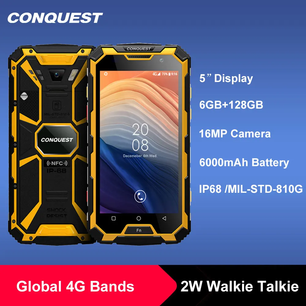 Водонепроницаемый смартфон CONQUEST S8 IP68 6 + 12 Гб Android 7 1 8 ядер NFC/IR/SOS/OTG/FM|Смартфоны| |