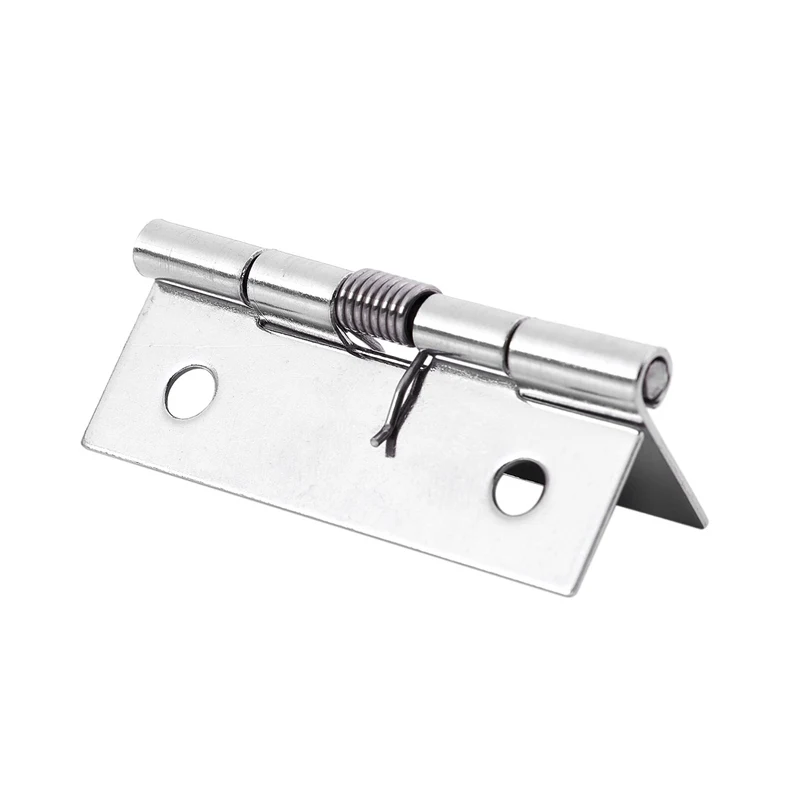 Furniture cabinet with 50 x 38 x 5mm, spring hinges made of stainless steel, silver, 2 pieces