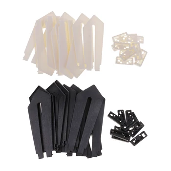 

DIY Photo Frame, 10 Piece Plastic Sword Shaped Picture Photo Frame Holder Support Display Easels Stand (Black, White)