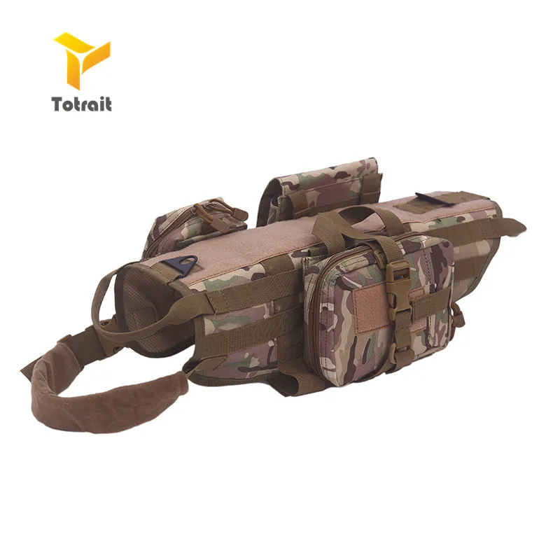 

Tactical Service Dog Modular Harness K9 Working Cannie Hunting Molle Vest With Pouches Bag And Water Bottle Carrier Bag
