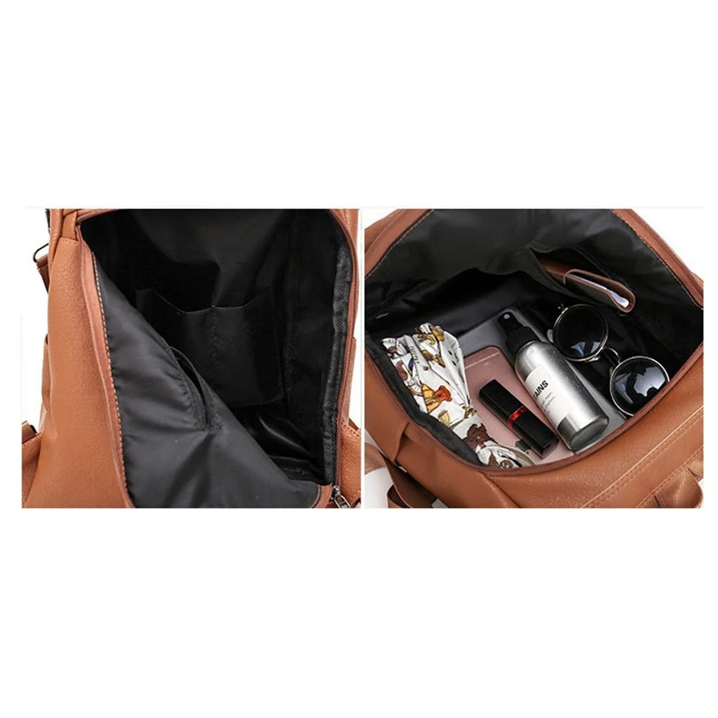 Aelicy Women Backpack Lady Satchel Travel Shopping School Girl Rucksack Vintage Bag Leather Dual-use Small Backpack 1021